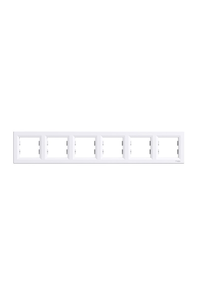 Schneider Electric - Schneider EPH5800621 Altılı Asfora Yatay Beyaz Çerçeve Schneider Electric - Schneider EPH5800621 Altılı Asfora Yatay Beyaz Çerçeve