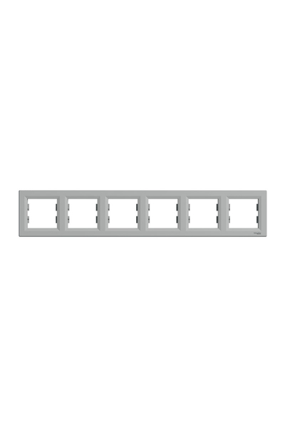 Schneider Electric - Schneider EPH5800661 Asfora Altılı Alüminyum Yatay Çerçeve