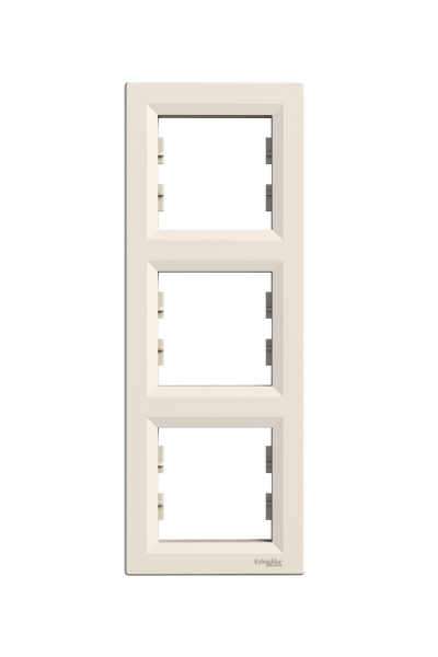 Schneider EPH5810323 Üçlü Asfora Dikey Krem Çerçeve - Thumbnail