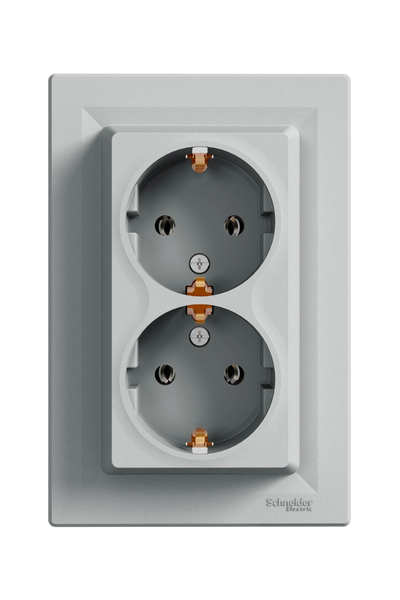 Schneider Electric - Schneider EPH9900161 Asfora Alüminyum 2li Topraklı Priz