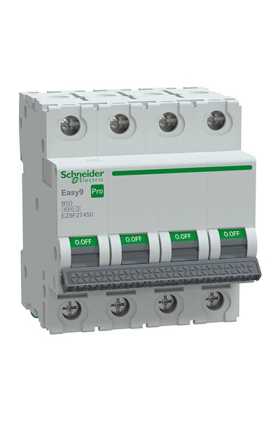Schneider EZ9F27450 Easy 9 Pro 4P 50A 6 kA B Tipi Otomatik Sigorta