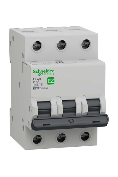 Schneider EZ9F56363 Easy9 3P 63A 6Ka C Tipi Otomatik Sigorta Schneider EZ9F56363 Easy9 3P 63A 6Ka C Tipi Otomatik Sigorta