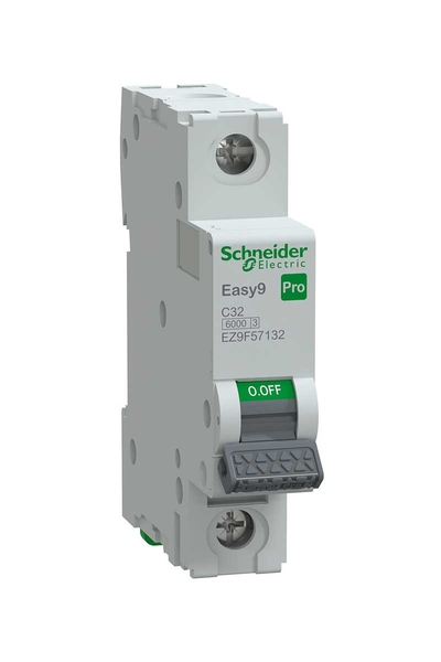 Schneider EZ9F57132 Easy 9 Pro 1P 32A 6 kA C Tipi Otomatik Sigorta