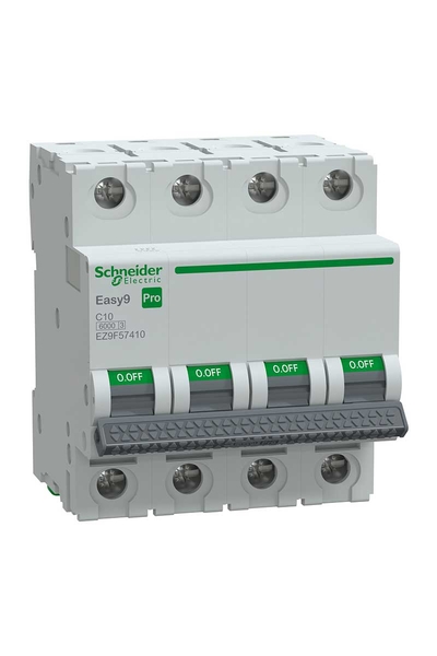 Schneider EZ9F57410 Easy 9 Pro 4P 10A 6 kA C Tipi Otomatik Sigorta