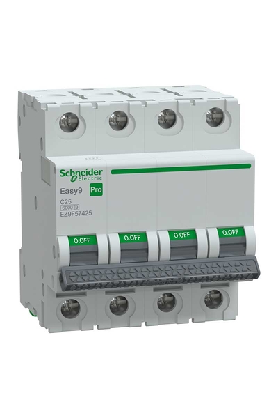 Schneider EZ9F57425 Easy 9 Pro 4P 25A 6 kA C Tipi Otomatik Sigorta Schneider EZ9F57425 Easy 9 Pro 4P 25A 6 kA C Tipi Otomatik Sigorta