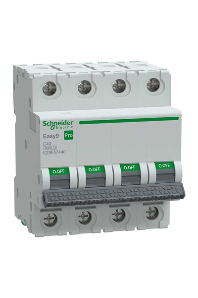 Schneider EZ9F57440 Easy 9 Pro 4P 40A 6 kA C Tipi Otomatik Sigorta