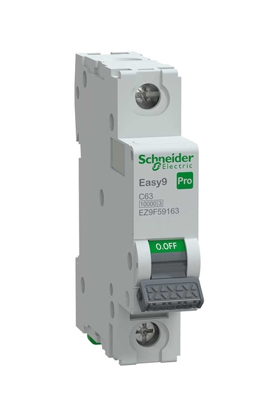 Schneider EZ9F59163 Easy 9 Pro 1P 63A 10 kA C Tipi Otomatik Sigorta