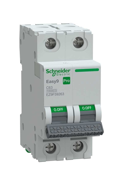Schneider Electric - Schneider EZ9F59263 Easy 9 Pro 2P 63A 10 kA C Tipi Otomatik Sigorta