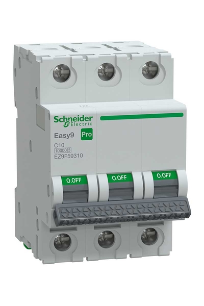 Schneider EZ9F59310 Easy 9 Pro 3P 10A 10 kA C Tipi Otomatik Sigorta
