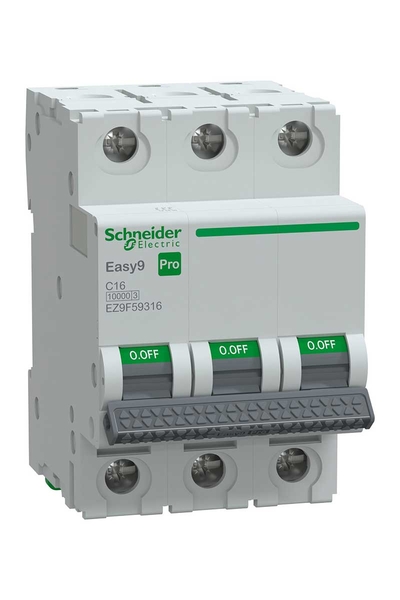 Schneider EZ9F59316 Easy 9 Pro 3P 16A 10 kA C Tipi Otomatik Sigorta