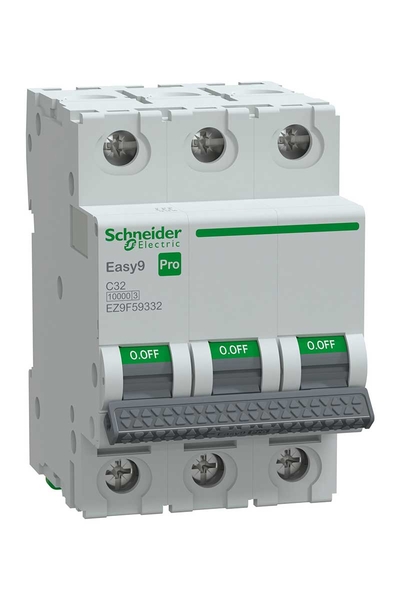 Schneider EZ9F59332 Easy 9 Pro 3P 32A 10 kA C Tipi Otomatik Sigorta