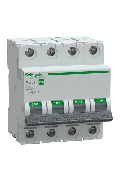 Schneider Electric - Schneider EZ9F59410 Easy 9 Pro 4P 10A 10 kA C Tipi Otomatik Sigorta