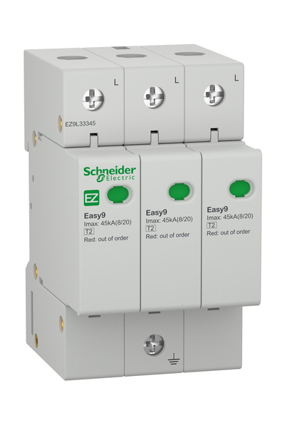Schneider Electric - Schneider EZ9L33345 EASY9 T2 3P 45KA 400V Parafudr
