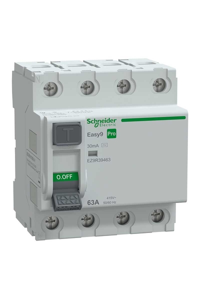 Schneider EZ9R39463 Easy 9 Pro KAK 4P 63A 30mA AC 415V Kaçak Akım Rölesi