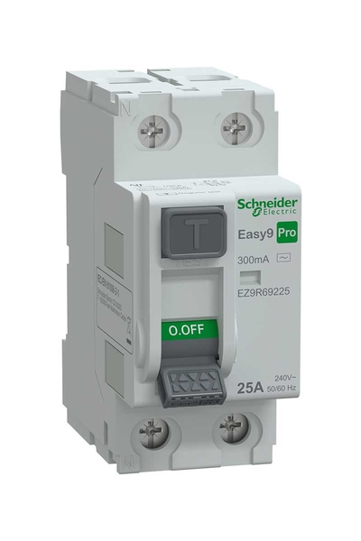 Schneider Electric - Schneider EZ9R69225 Easy 9 Pro KAK 2P 25A 300mA AC 240V Kaçak Akım Rölesi