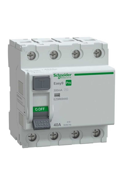 Schneider Electric - Schneider EZ9R69440 Easy 9 Pro KAK 4P 40A 300mA AC 415V Kaçak Akım Rölesi