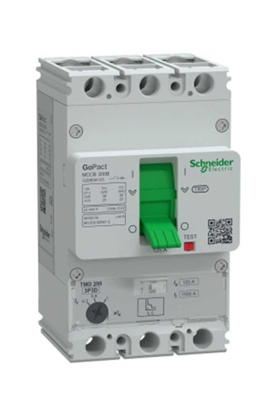 Schneider Electric - Schneider G20B3A125 GoPact MCCB 200B 3P3D 125A Ayar Sahalı Şalter Schneider Electric - Schneider G20B3A125 GoPact MCCB 200B 3P3D 125A Ayar Sahalı Şalter
