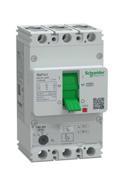 Schneider Electric - Schneider G20B3A80 GoPact MCCB 200B 3P3D 80A Ayar Sahalı Şalter Schneider Electric - Schneider G20B3A80 GoPact MCCB 200B 3P3D 80A Ayar Sahalı Şalter