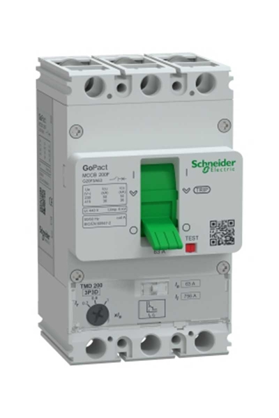 Schneider Electric - Schneider G20F3A63 GoPact MCCB 200F 3P3D 63A Ayar Sahalı Şalter Schneider Electric - Schneider G20F3A63 GoPact MCCB 200F 3P3D 63A Ayar Sahalı Şalter
