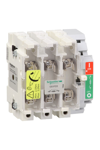 Schneider Electric - Schneider GS1FD3 Tesys Gs 3 Kutuplu 50A Nfc Yük Ayırıcı Sigorta Gövdesi
