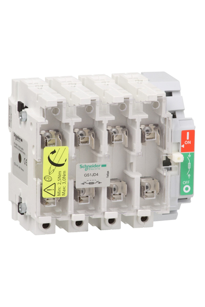 Schneider Electric - Schneider GS1JD4 Tesys Gs 4P 100A Nfc Yük Ayırıcı Sigorta Gövdesi