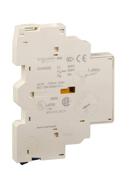Schneider Electric - Schneider GV-AN20 2NA Yardımcı Kontak Bloğu Schneider Electric - Schneider GV-AN20 2NA Yardımcı Kontak Bloğu