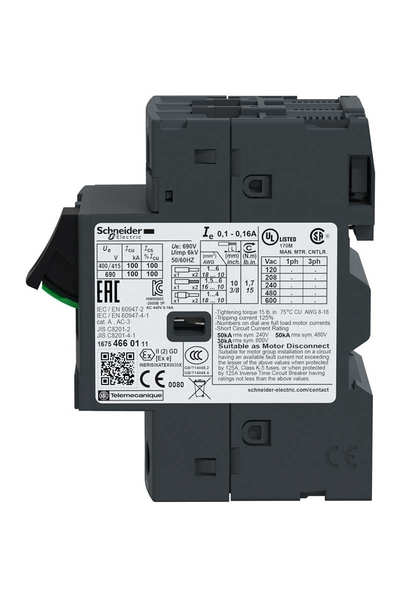 Schneider GV2-ME16 9-14A Motor Koruma Şalteri - Thumbnail