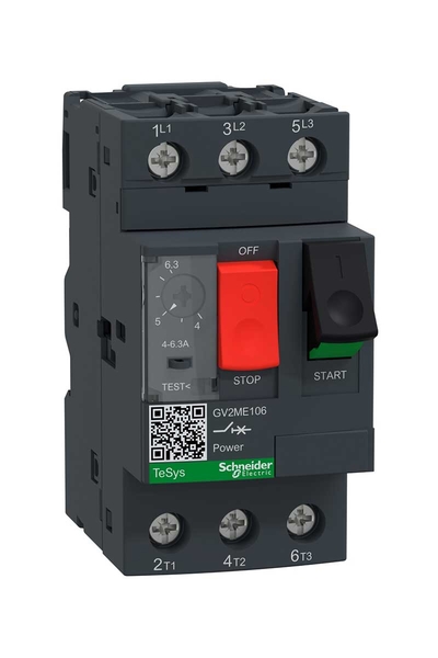 Schneider GV2ME106 Tesys Gv2 4-6.3A Termik Manyetik Motor Koruma Şalteri
