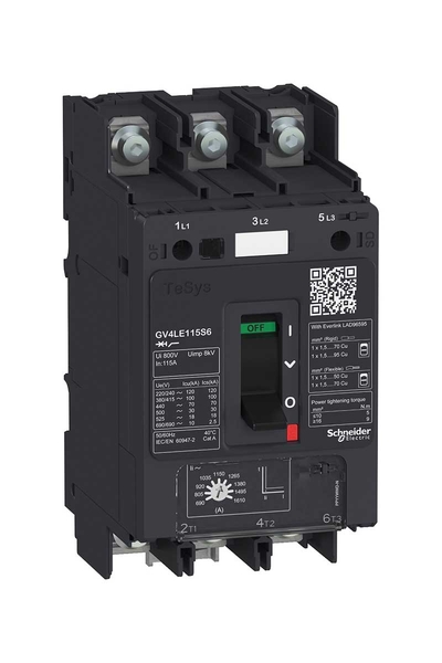 Schneider GV4LE02N6 Tesys Gv4 50kA 3P 2A Manyetik Devre Kesici