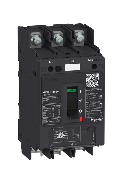 Schneider GV4LE03N6 Tesys Gv4 50kA 3P 3.5A Manyetik Devre Kesici