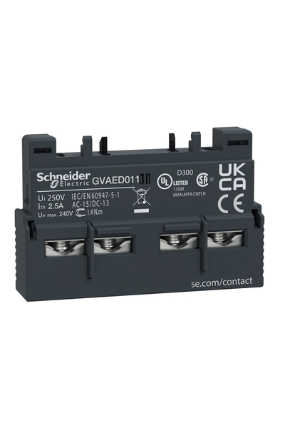 Schneider Electric - Schneider GVAED011 Tesys Gv3 1NA+1NK Yardımcı Kontak Bloğu Schneider Electric - Schneider GVAED011 Tesys Gv3 1NA+1NK Yardımcı Kontak Bloğu