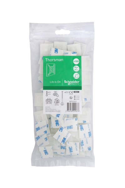 Schneider Electric - Schneider IMT47001 100lü Thorsman 4.8mm Yapışkanlı Kablo Bağı