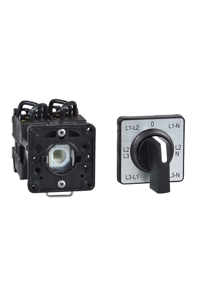 Schneider Electric - Schneider K1F027MCH 22mm 12A 3L /3L-N Kam Voltmetre Anahtarı Schneider Electric - Schneider K1F027MCH 22mm 12A 3L /3L-N Kam Voltmetre Anahtarı
