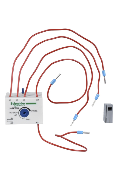 Schneider Electric - Schneider LA2KT2U Tesys K 110-240V 1-30Sn 1K/A Zaman Gecikmeli Yardımcı Kontak Bloğu