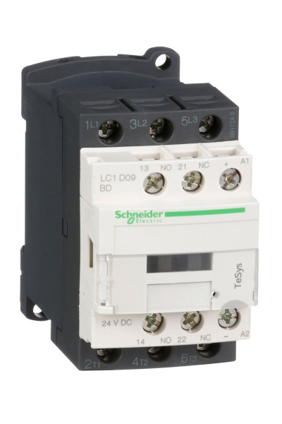 Schneider LC1-D09BD 24VDC 4kW 1NA+1NK Kontaktör
