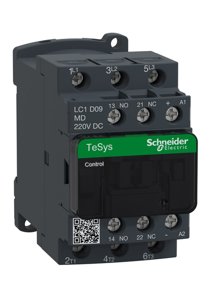 Schneider LC1D09MD Tesys D 220V DC 3P Ac3 9A Kontaktör - Thumbnail