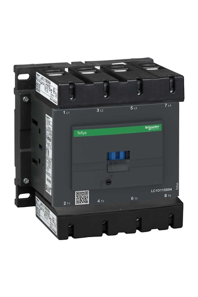 Schneider LC1D115004B7 Tesys D 440V 200A 4P Ac1 24V AC Bobinli 50/60Hz Kontaktör