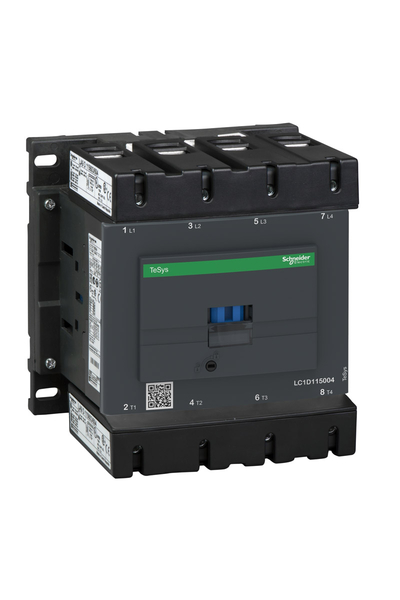 Schneider LC1D115004BD Tesys D 24V DC 4NA 4P Ac1 200A Kontaktör