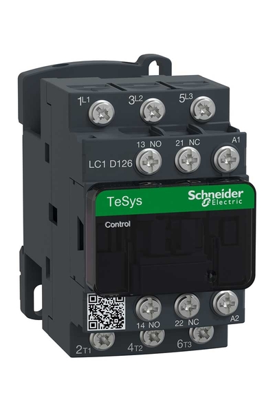 Schneider LC1D126B7 Tesys D 440V 12A 3P Ac3 24V AC Bobinli Kontaktör