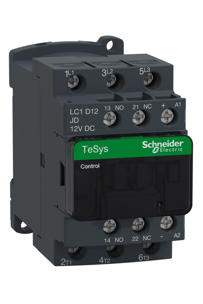 Schneider LC1D12JD Tesys D 12V DC 3P Ac3 12A Kontaktör