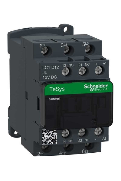 Schneider LC1D12JL Tesys D 440V 12A 3P Ac3 12V DC Bobinli Kontaktör