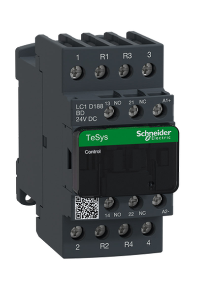 Schneider LC1D188BD Tesys D 24V DC 2NA+2NK 4P Ac1 32A Kontaktör - Thumbnail