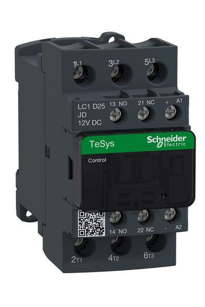 Schneider LC1D25JD Tesys D 12V DC 3P Ac3 25A Kontaktör
