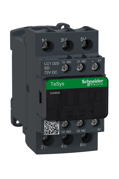 Schneider LC1D25SD Tesys D 440V 25A 3P Ac3 72V DC Bobinli Kontaktör