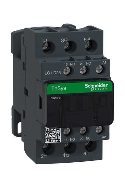 Schneider LC1D25T7 Tesys D 440V 25A 480VAC Bobinli Kontaktör