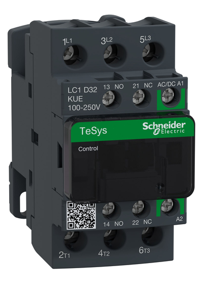 Schneider LC1D32KUE Tesys D Green 100-250V AC/DC 3P Ac3 32A Kontaktör - Thumbnail