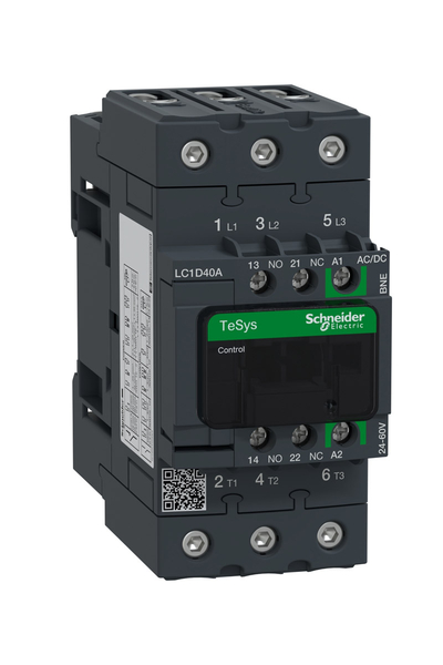Schneider LC1D40ABNE Tesys D Green 24-60V AC/DC Ac3 40A Kontaktör - Thumbnail