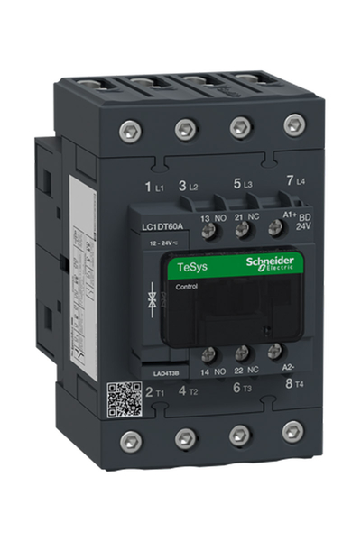 Schneider LC1DT60ABD Tesys D 440V 60A 24V DC 4P Kontaktör