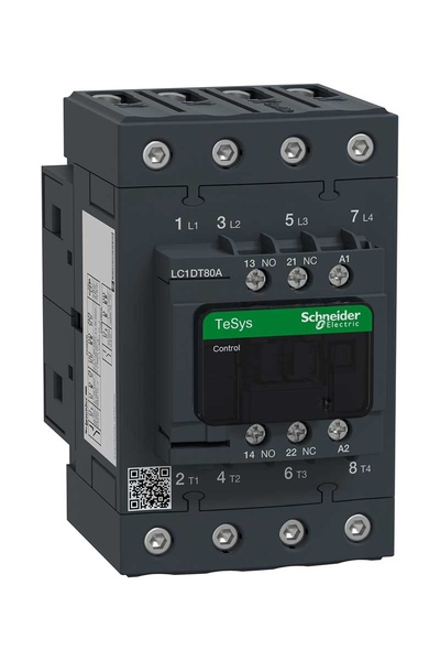 Schneider LC1DT80AQ7 Tesys D 440V 80A 4P Ac1 380V AC Bobinli 50/60Hz Kontaktör