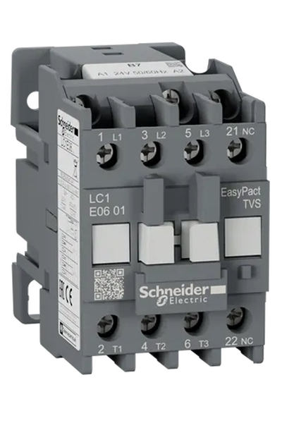Schneider Electric - Schneider LC1E0601B7 Easypact Tvs 3P Ac-3 440V 6A 24V AC Kontaktör Schneider LC1E0601B7 Easypact Tvs 3P Ac-3 440V 6A 24V AC Kontaktör - Thumbnail